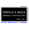 Placa grabada en formica