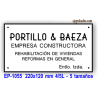 Placa grabada en formica