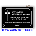 Placa para difuntos