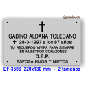 Placa para difuntos