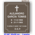 Placa para difuntos