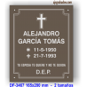 Placa para difuntos