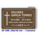 Placa para difuntos