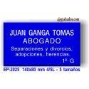 Placa grabada metacrilato