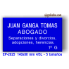 Placa grabada metacrilato