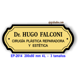 Placa grabada en acrílico