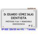 Placa grabada en aluminio