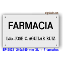 Placa grabada en aluminio