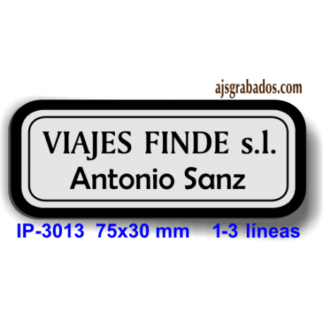 Placa de identificación