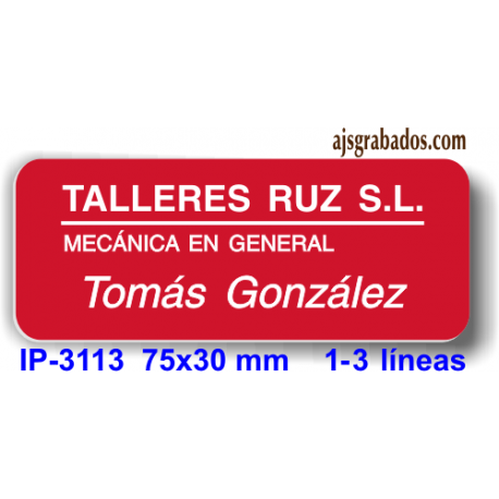 Placa de identificación