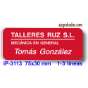 Placa de identificación