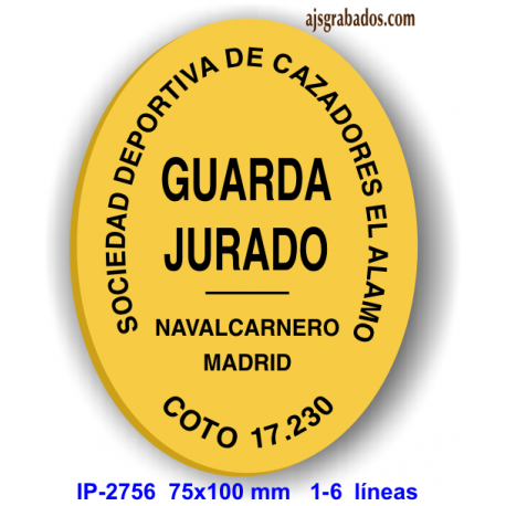 Placa Guarda Jurado