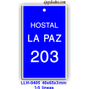 Placa llavero para Hotel