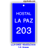 Placa llavero para Hotel