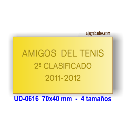 Placa para trofeos