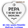 Placa para mascotas