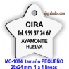 Placa para mascotas