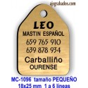 Placa para mascotas