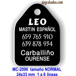 Placa para mascotas