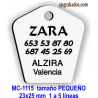 Placa para mascotas