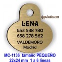 Placa para mascotas