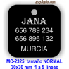 Placa mascotas aluminio