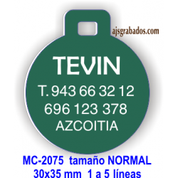 Placa para mascotas