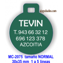 Placa para mascotas