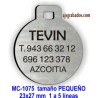 Placa para mascotas