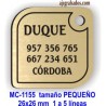 Placa para mascotas