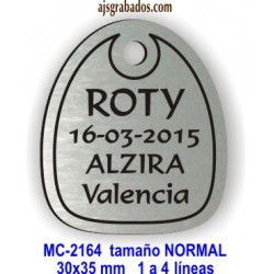 Placa para mascotas