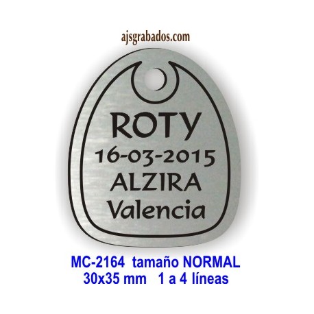 Placa para mascotas