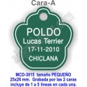 Placa mascotas DOBLE cara