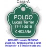 Placa mascotas DOBLE cara