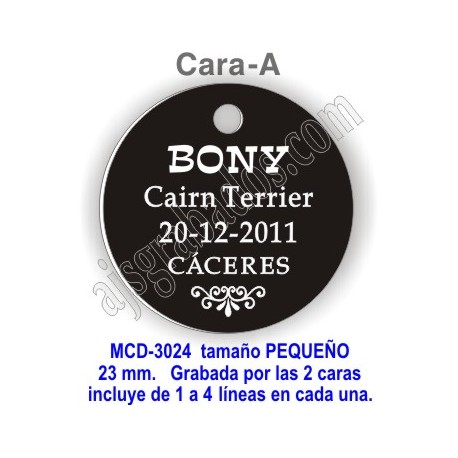 Placa mascotas DOBLE cara