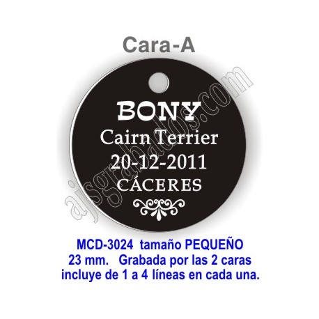 Placa mascotas DOBLE cara