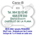 Placa mascotas DOBLE cara