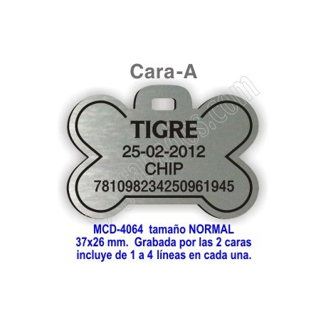 Placa mascotas DOBLE cara