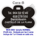 Placa mascotas DOBLE cara