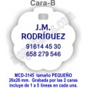 Placa mascotas DOBLE cara