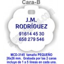 Placa mascotas DOBLE cara