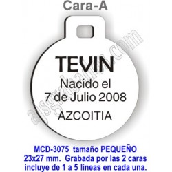 Placa mascotas DOBLE cara