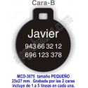 Placa mascotas DOBLE cara