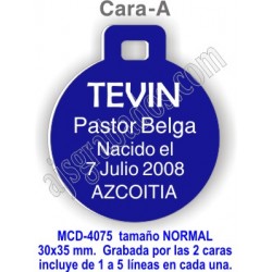 Placa mascotas DOBLE cara