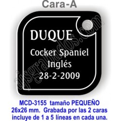 Placa mascotas DOBLE cara