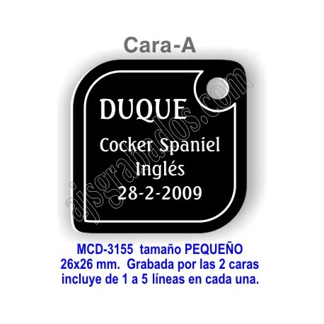 Placa mascotas DOBLE cara