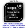 Placa mascotas DOBLE cara