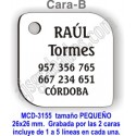 Placa mascotas DOBLE cara