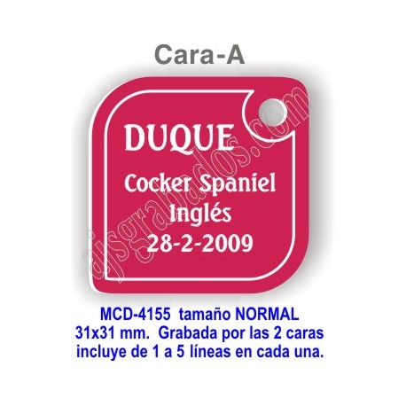 Placa mascotas DOBLE cara