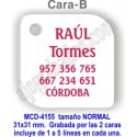 Placa mascotas DOBLE cara